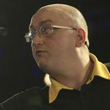 CORALS UK OPEN  2014 BUTLINS,MINEHEAD PIC;LAWRENCE LUSTIG ROUND 4 KEVIN PAINTER V ANDREW GILDING ANDREW GILDING IN ACTION